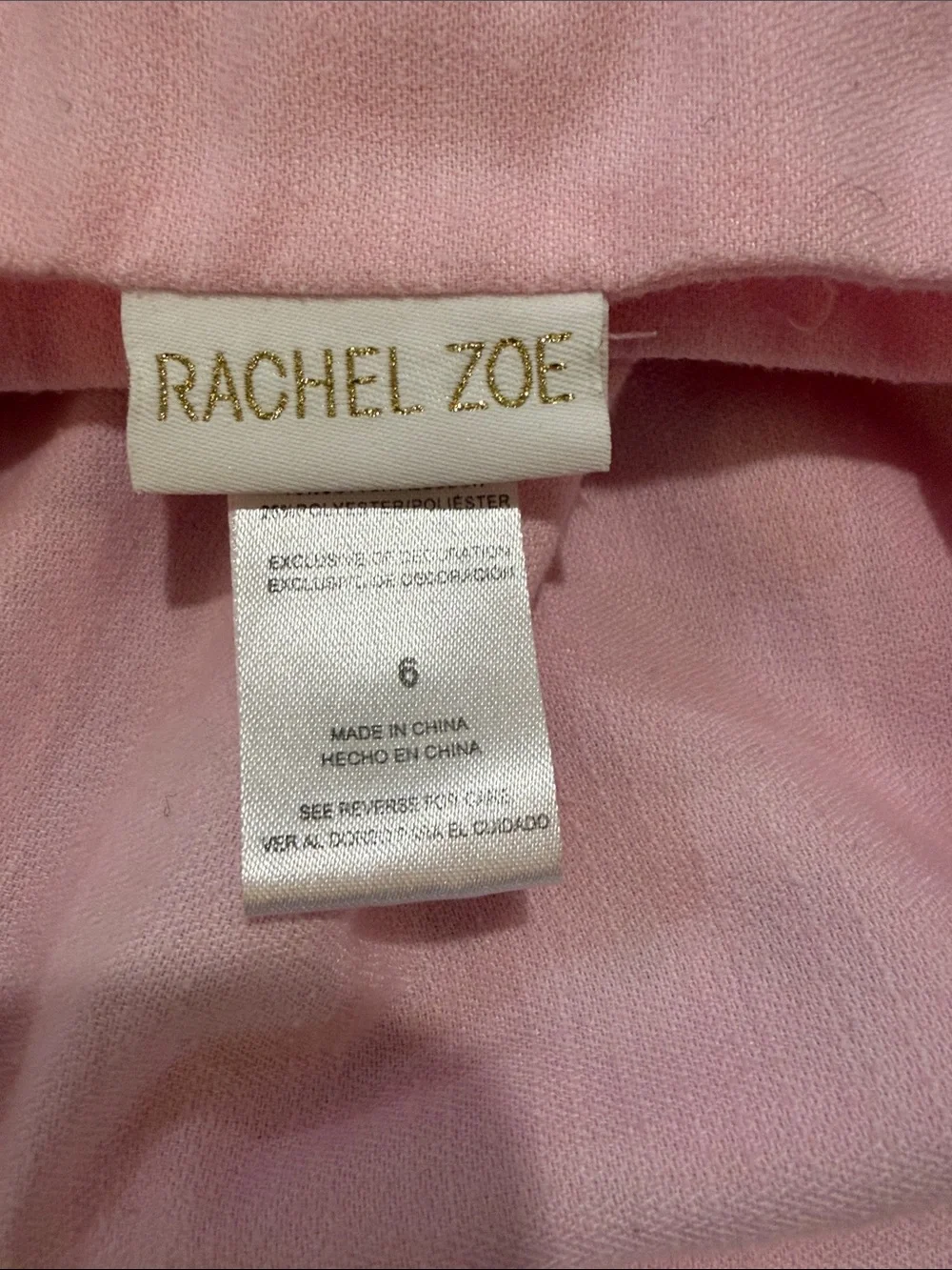 Rachel Zoe Pink Embroidered Two-Piece Matching Set